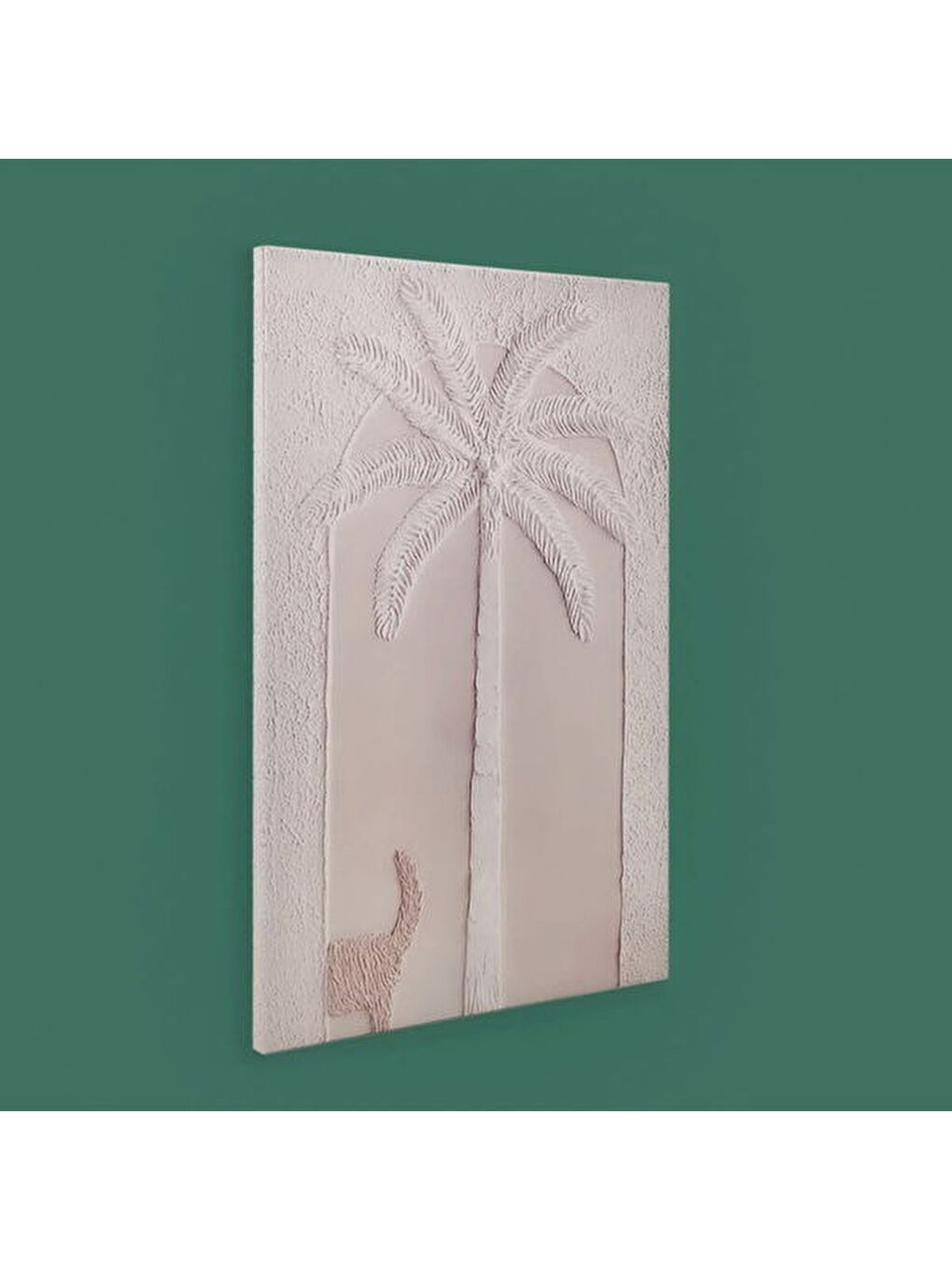 Ekru Deco Palm Breeze Kanvas Tablo - Krem - 90x60 cm-4