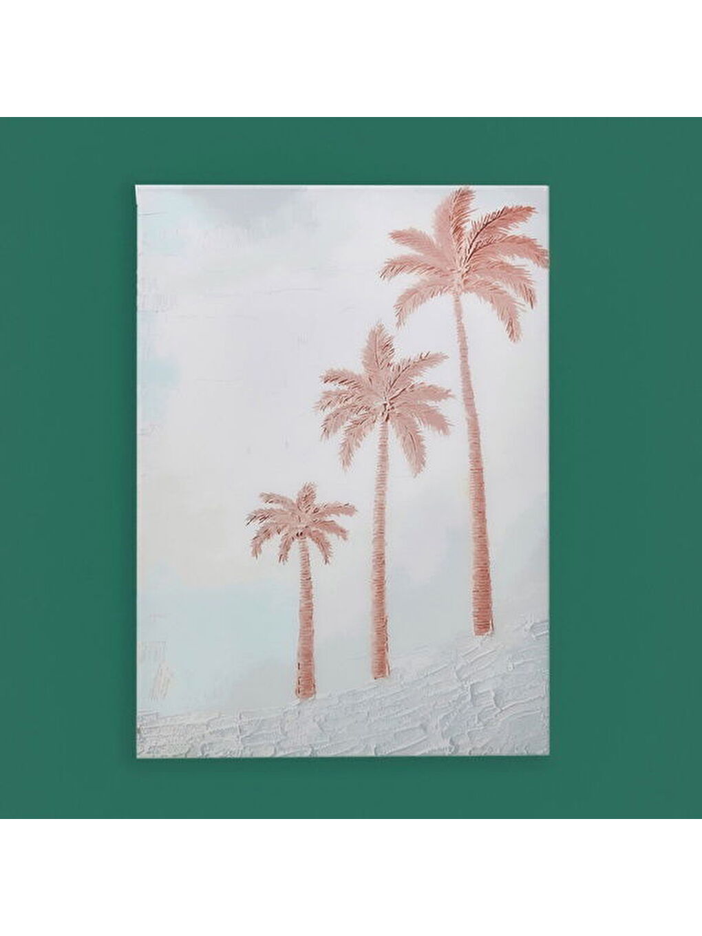 Deco Palm Breeze Kanvas Tablo - Bej - 50x70 cm-5