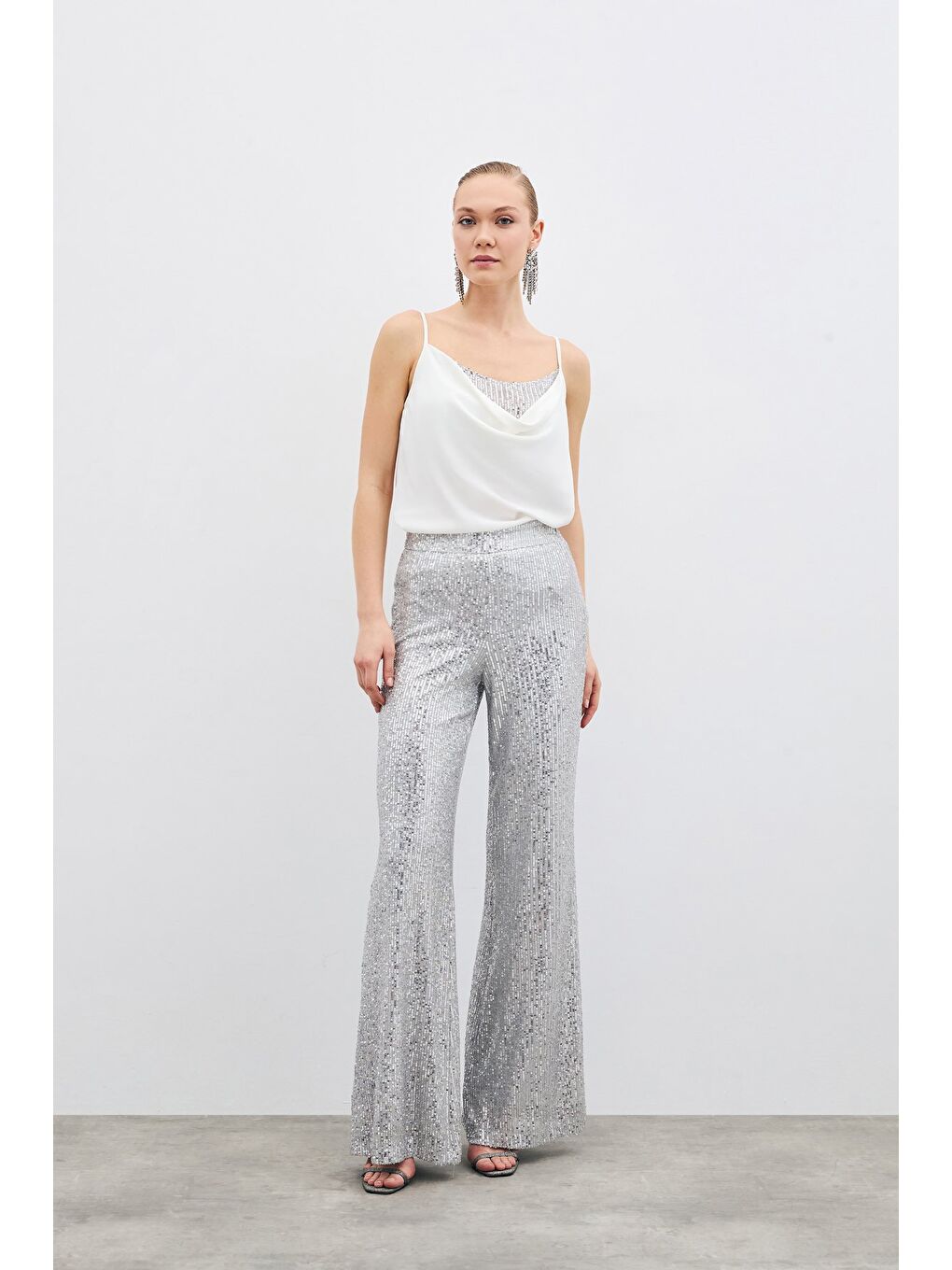 SATEEN Degaje Yaka Bluz - Ekru - 5