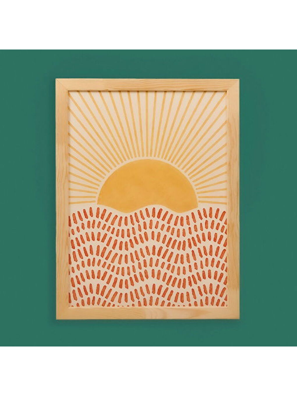 Deco Sun Madness Çerçeveli Tablo - Bej - 50x70 cm-5