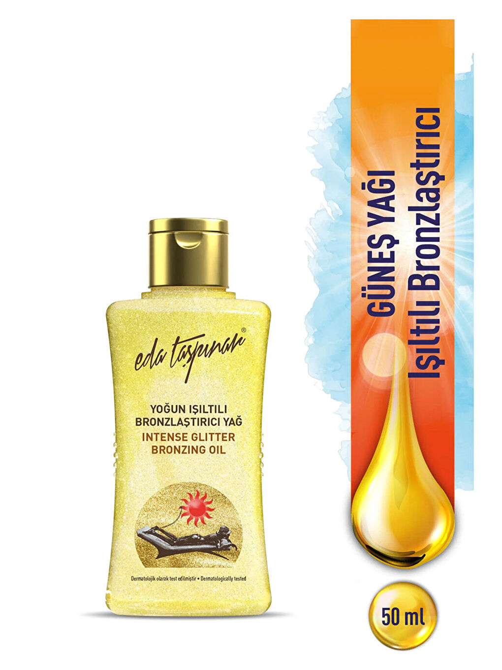 Seyahat Boy Yoğun Işıltılı Bronzlaştırıcı Yağ - 50 ml