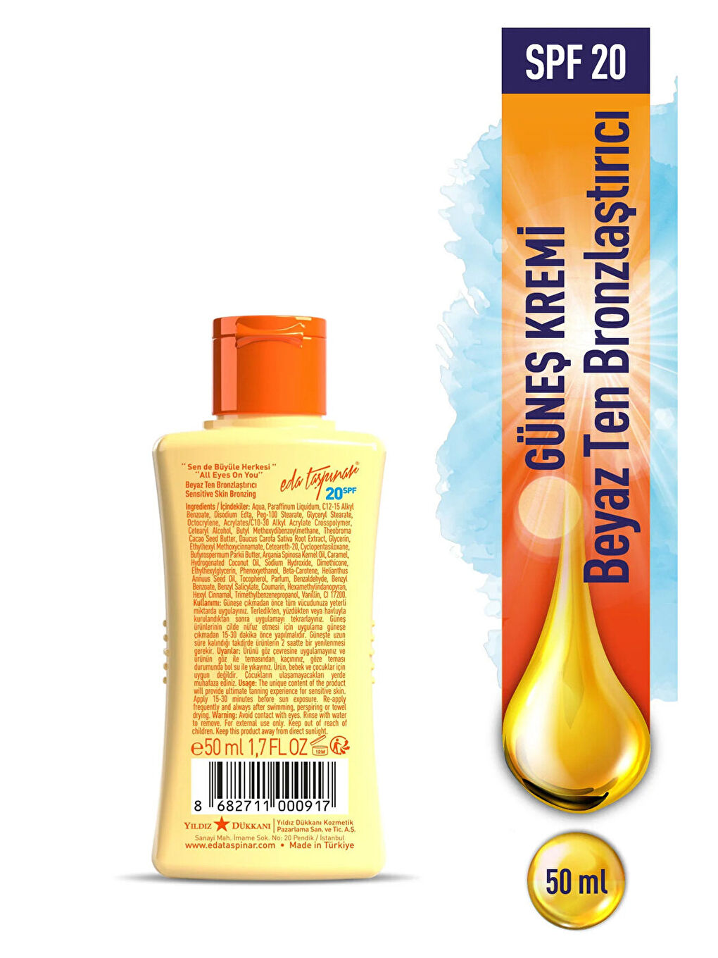 Seyahat Boy Beyaz Ten Bronzlaştırıcı SPF 20 - 50 ml-1