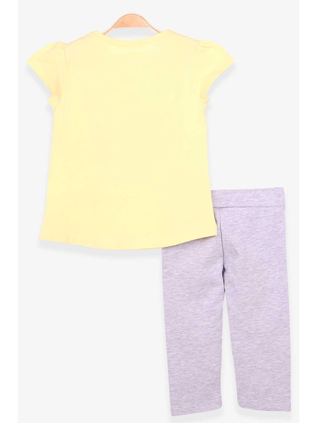 Kız Çocuk Taytlı Takım Kız Baskılı Sarı (3-4 Yaş)-1