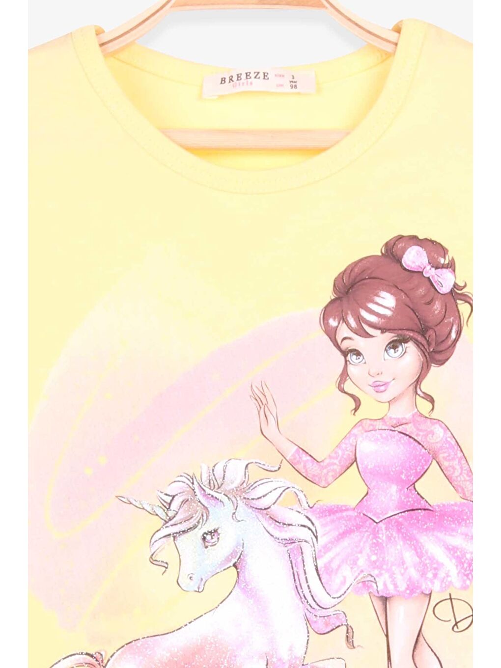 Kız Çocuk Taytlı Takım Kız Baskılı Sarı (3-4 Yaş)-2