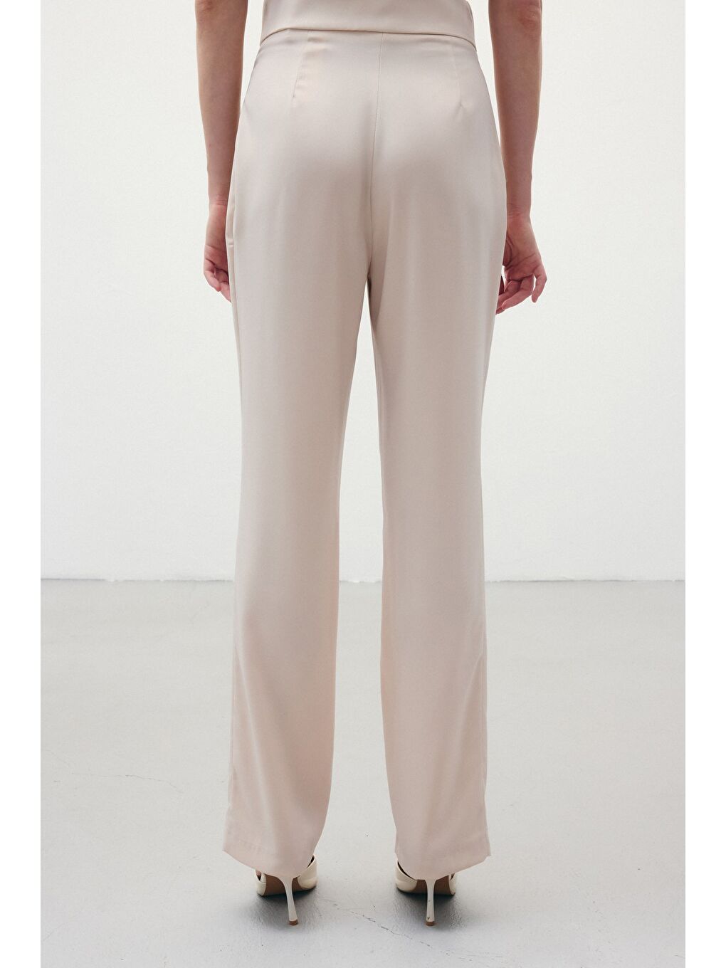 Klasik Düz Pantolon - Bej-7