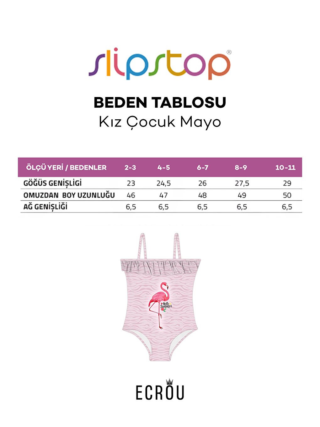 Slipstop Karışık Kız Çocuk Kim Junior Swimsuit Mayo - 2