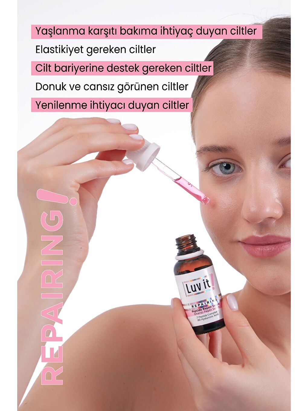 Yaşlanma Karşıtı, Cilt Yenileyici Ve Onarıcı Peptit Serum 30ml-2