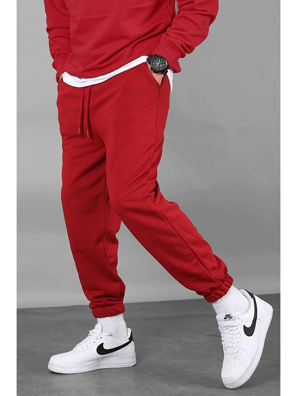 Bordo Basic Regular Fit Erkek Eşofman Altı