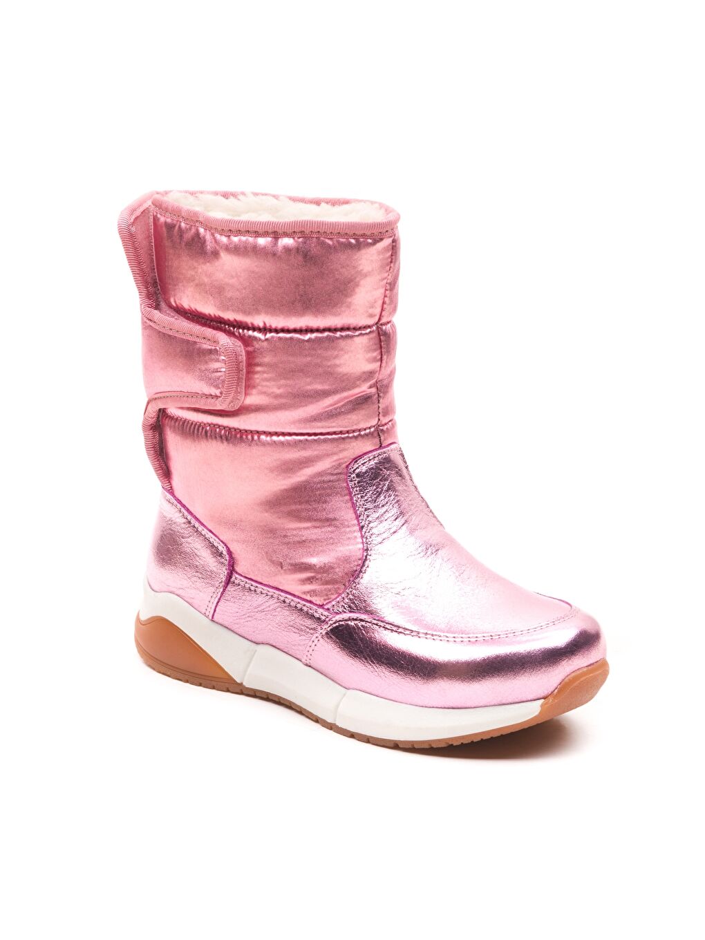 Kız Çocuk Pembe Deri Ortopedik Destekli Çocuk Bot-1