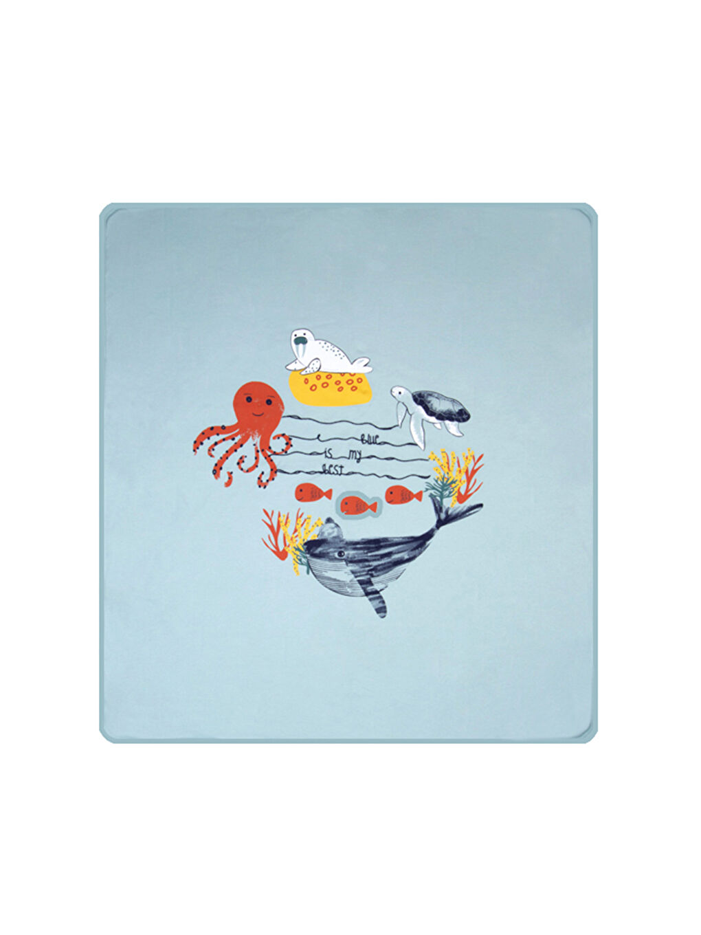 Minycenter Karişik Erkek Bebek Çift Taraflı Battaniye 75cm x 85cm