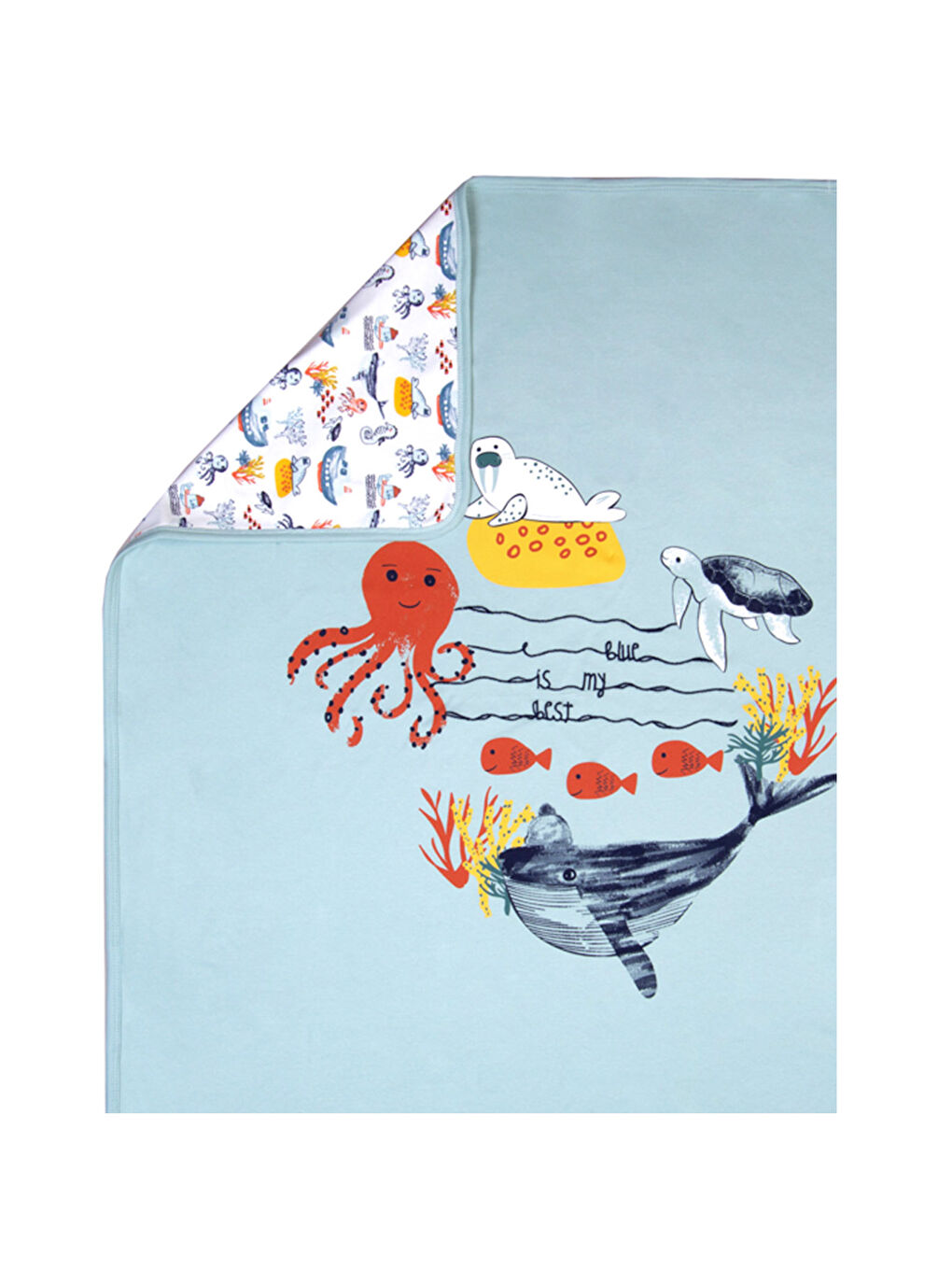 Minycenter Karişik Erkek Bebek Çift Taraflı Battaniye 75cm x 85cm - 1