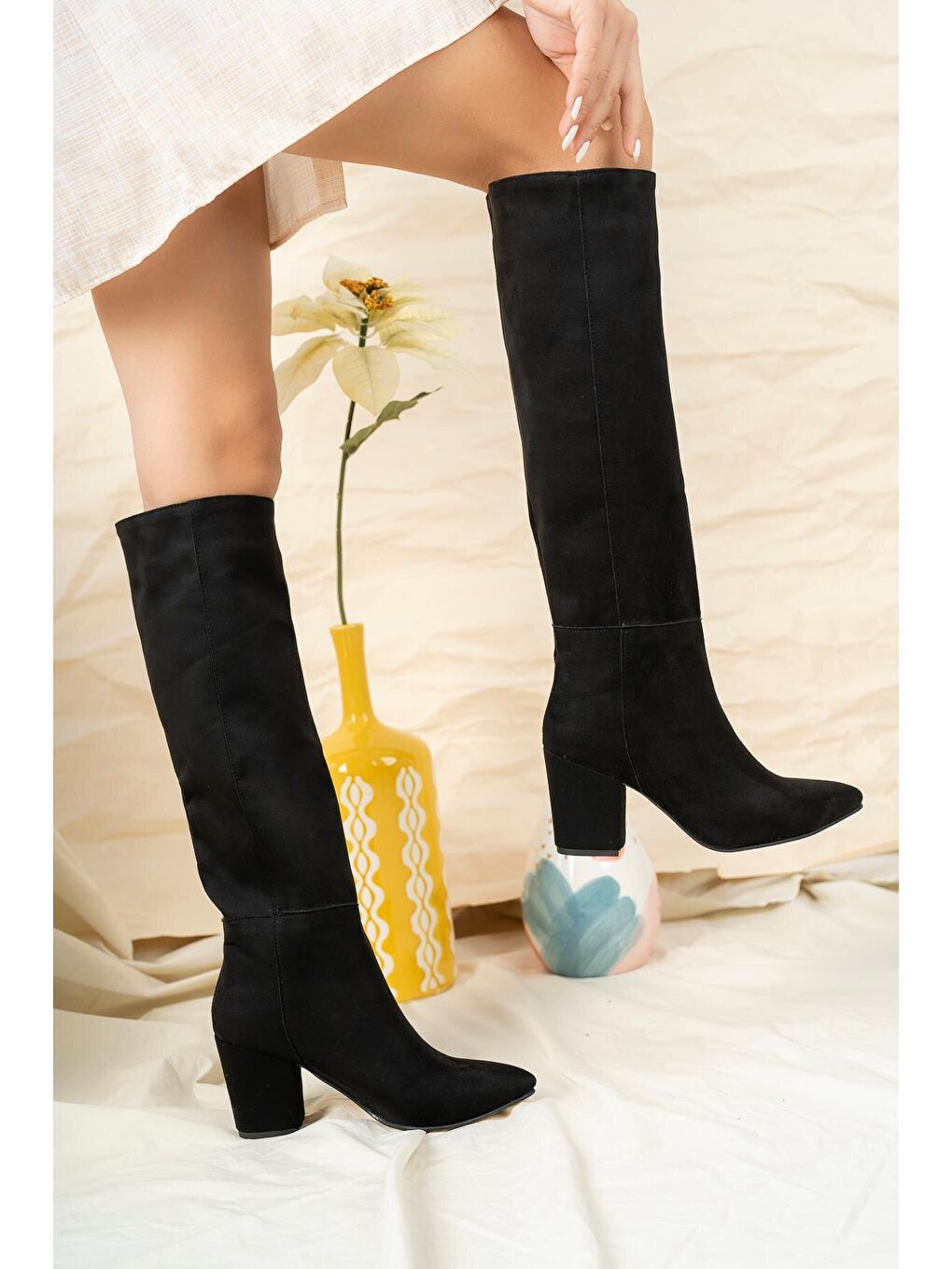 Siyah ILKN01 Kadın Çizme-1