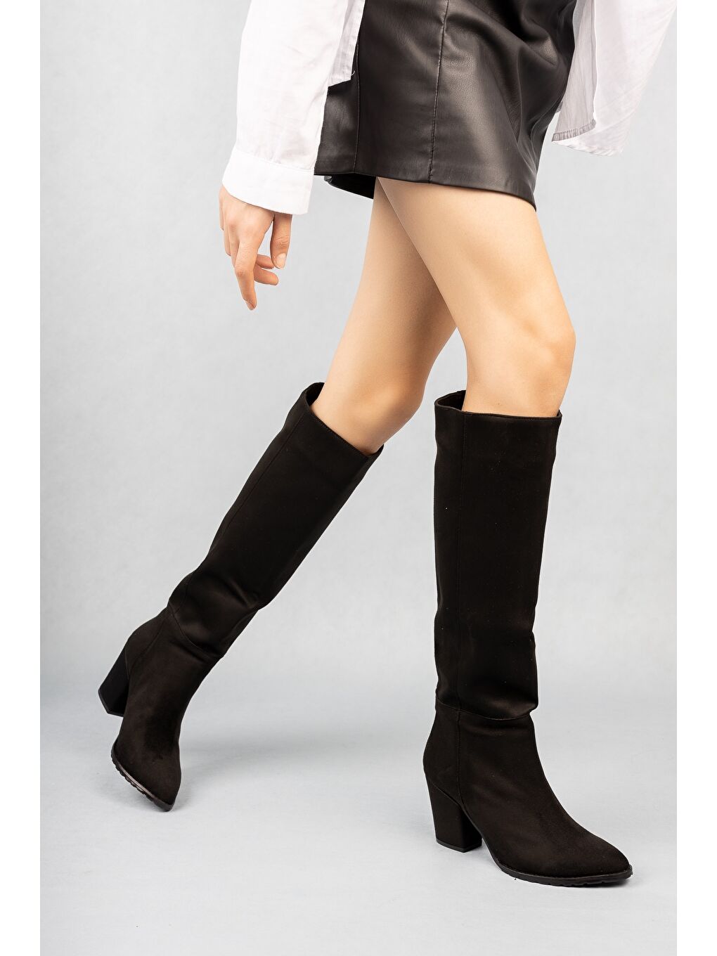 Siyah ILKN01 Kadın Çizme-5