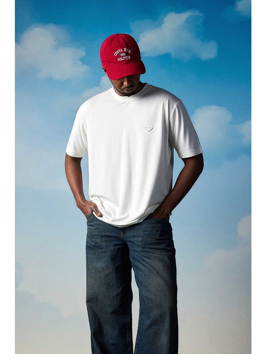 Erkek Relaxed Fit Yumuşak Dokulu Basic T-Shirt Ekru-2