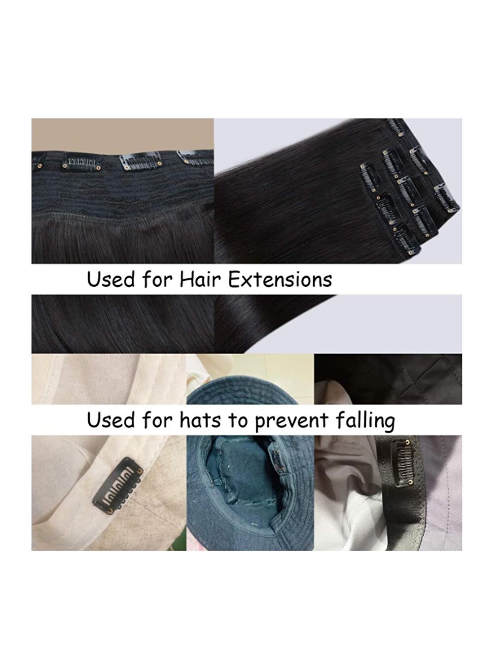 Kaynak-Postiş ve Şapka Tutucu Siyah Çıtçıt Toka 10 adet-8