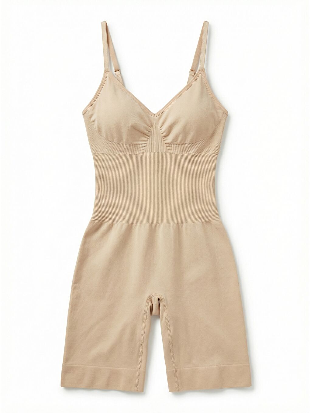 Bej C12011 Kadın Body Boxer Korse Ten