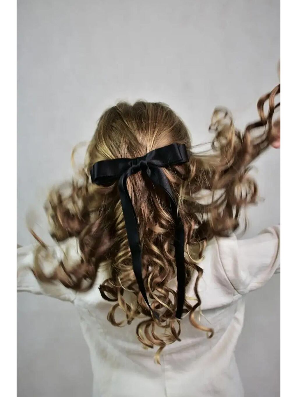 Çift Saten fiyonk Kurdele Toka Pembe-Siyah 2'li Paket-2