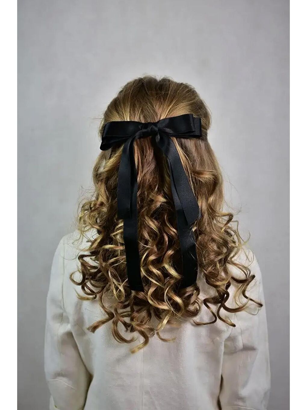 Çift Saten fiyonk Kurdele Toka Pembe-Siyah 2'li Paket-3