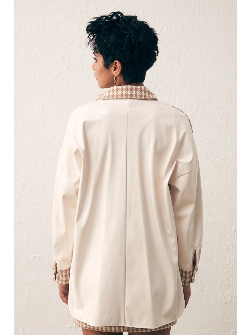 Kahverengi Rugan Kazayağı Gömlek - Camel-5