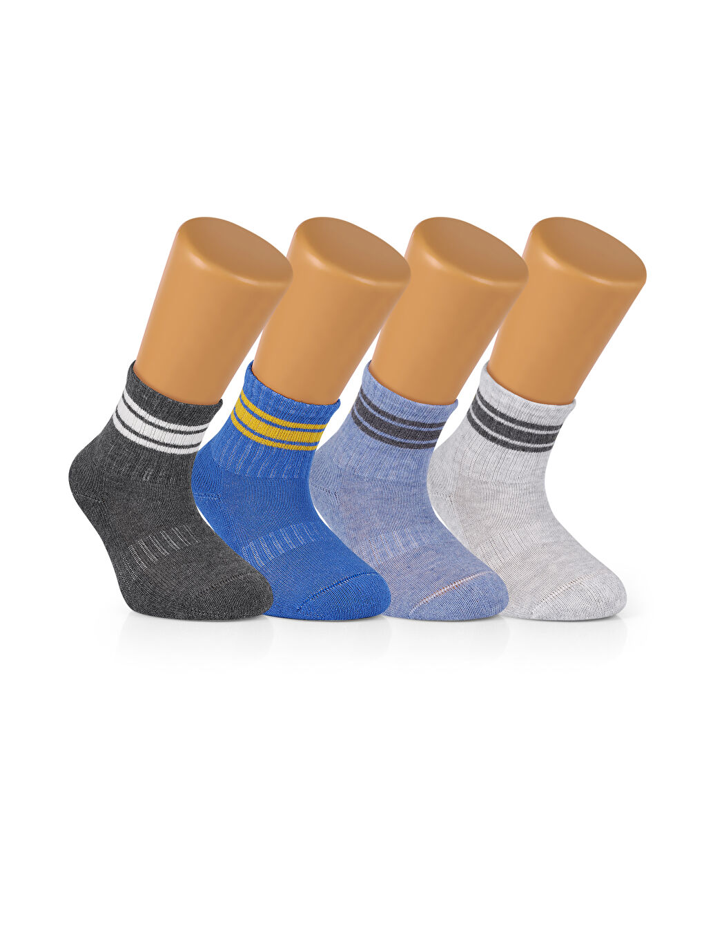 Karışık 8 ÇİFT Dikişsiz Pamuklu Bebek Çocuk Çizgili Soket Çorap-1