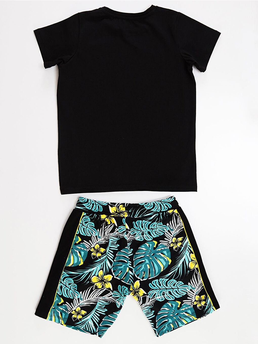 Siyah Vosvos Hawai Erkek Çocuk Şort Takım-3