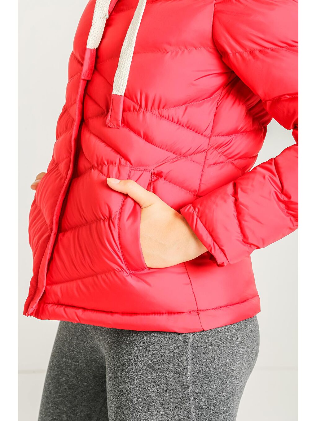 Kırmızı Kalın Şişme Mont AB-K50019LNS-2