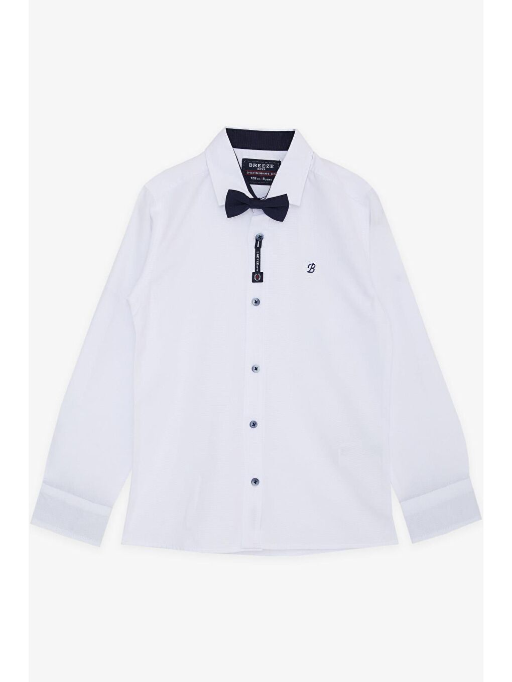 Erkek Çocuk Gömlek Papyonlu Beyaz (8-12 Yaş)