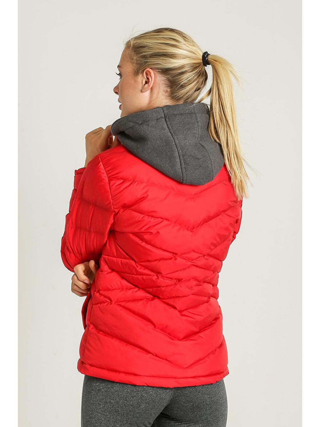 Kırmızı Kalın Şişme Mont AB-K50019LNS-4