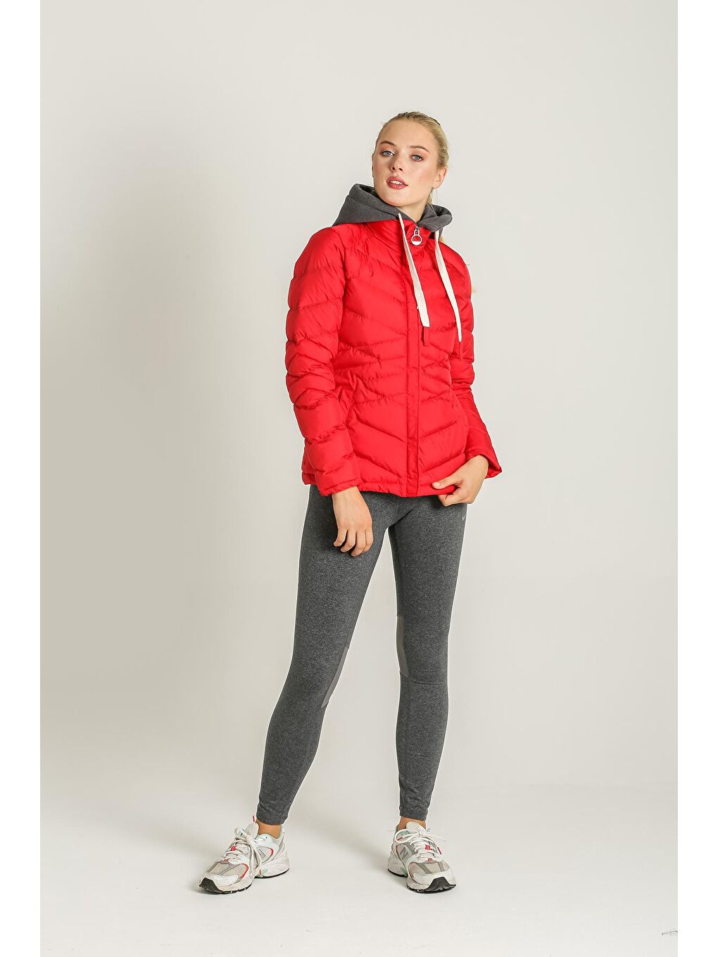 Kırmızı Kalın Şişme Mont AB-K50019LNS-6