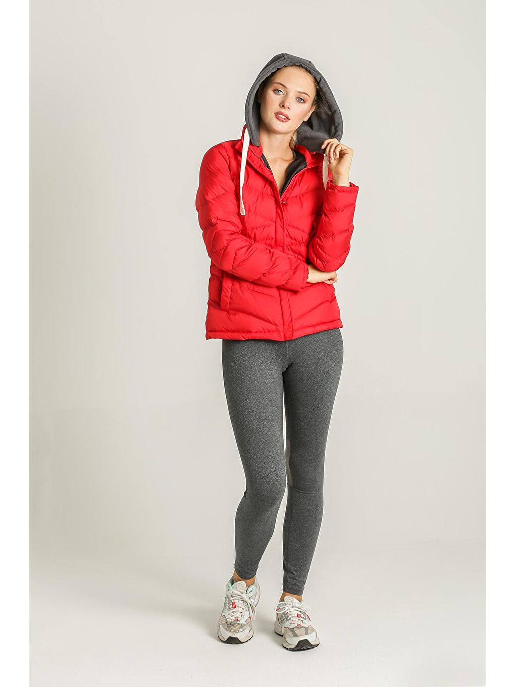 Kırmızı Kalın Şişme Mont AB-K50019LNS-7