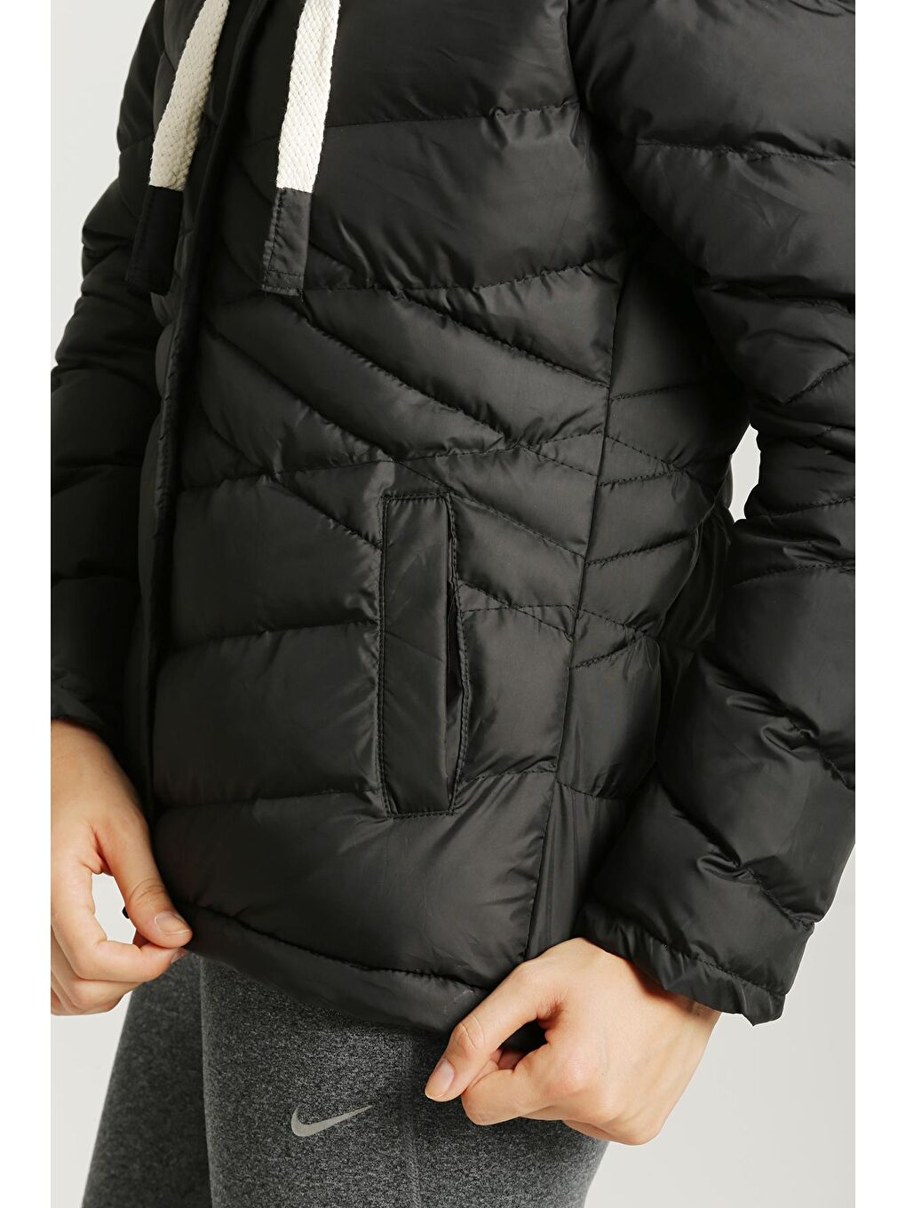 Siyah Kalın Şişme Mont AB-K50019LNS-1