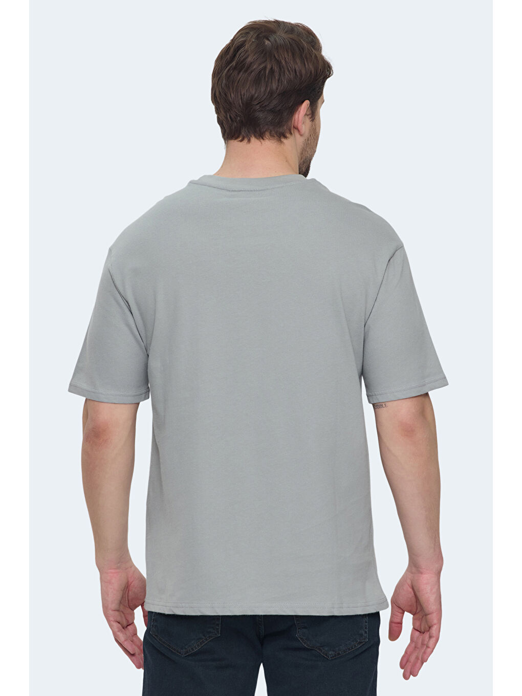 VELLAMO Erkek Gri Tişört-1