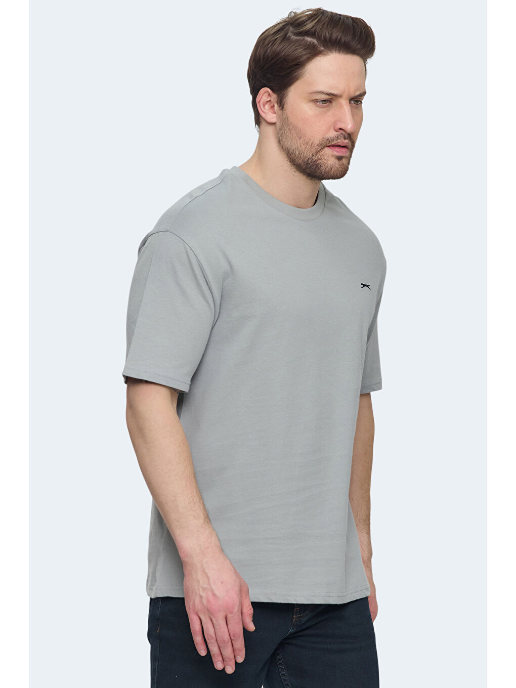 VELLAMO Erkek Gri Tişört-2
