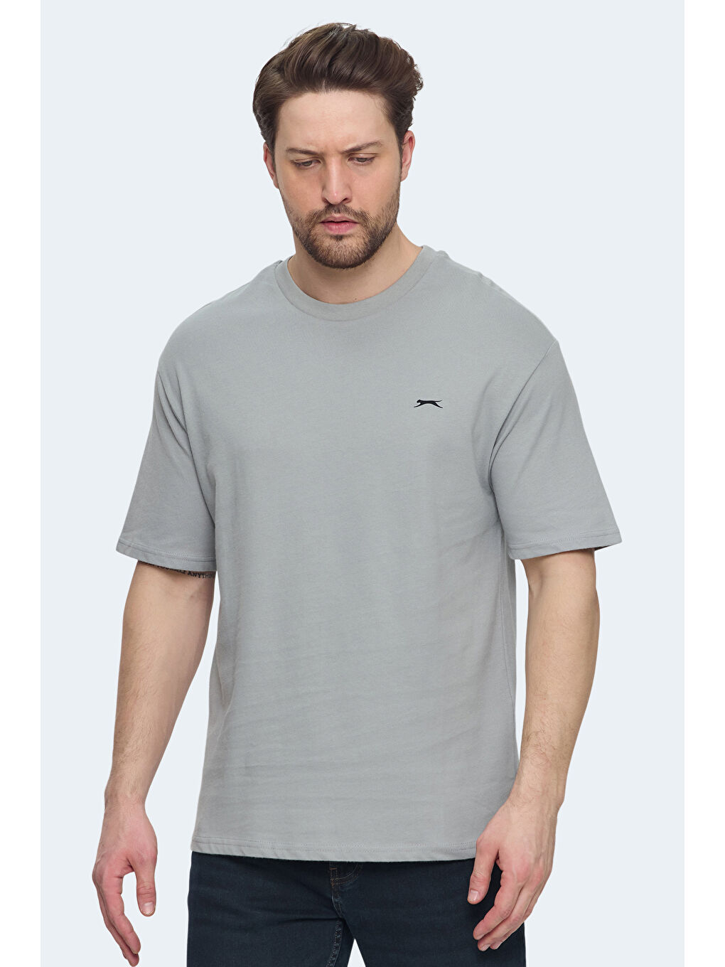 VELLAMO Erkek Gri Tişört-5
