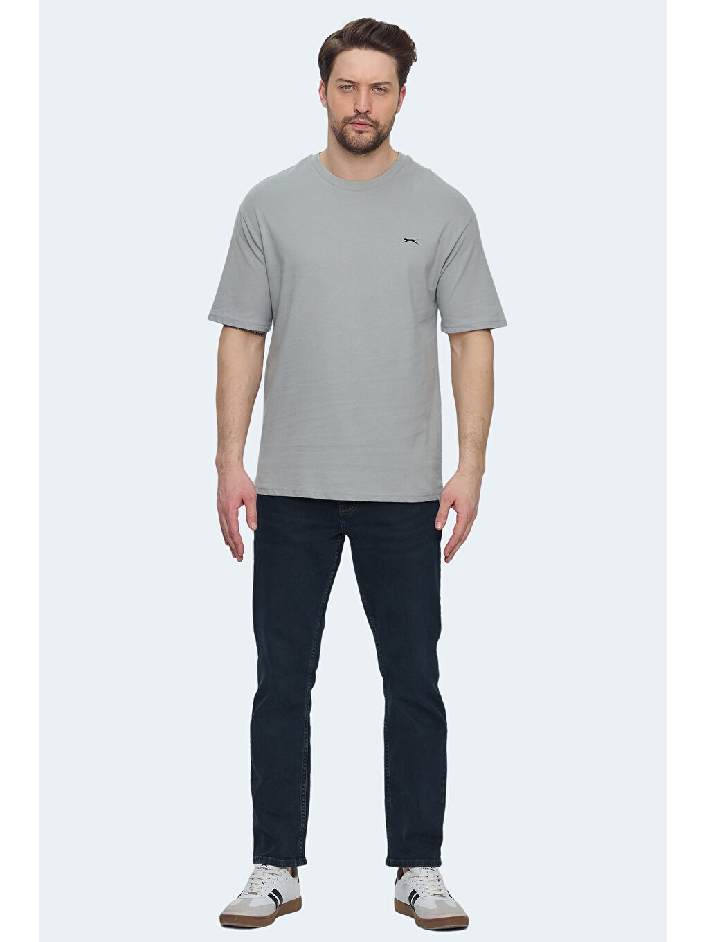 VELLAMO Erkek Gri Tişört-6