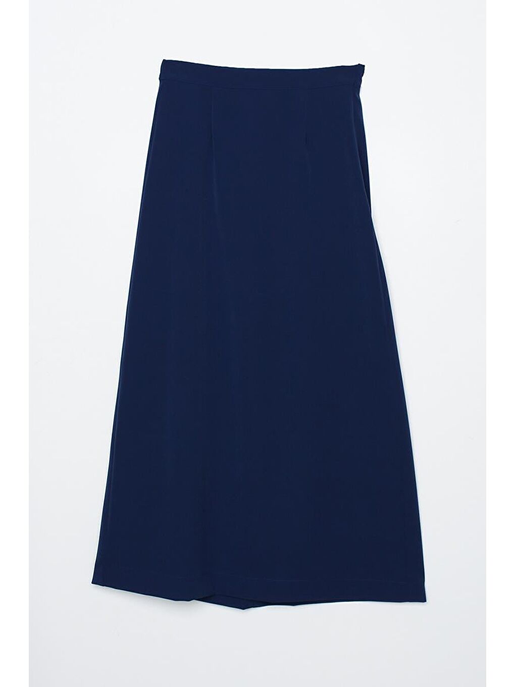 İndigo Beli Lastikli Kalem Etek-6