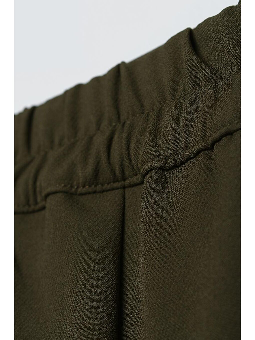 Haki Beli Lastikli Kalem Etek-5