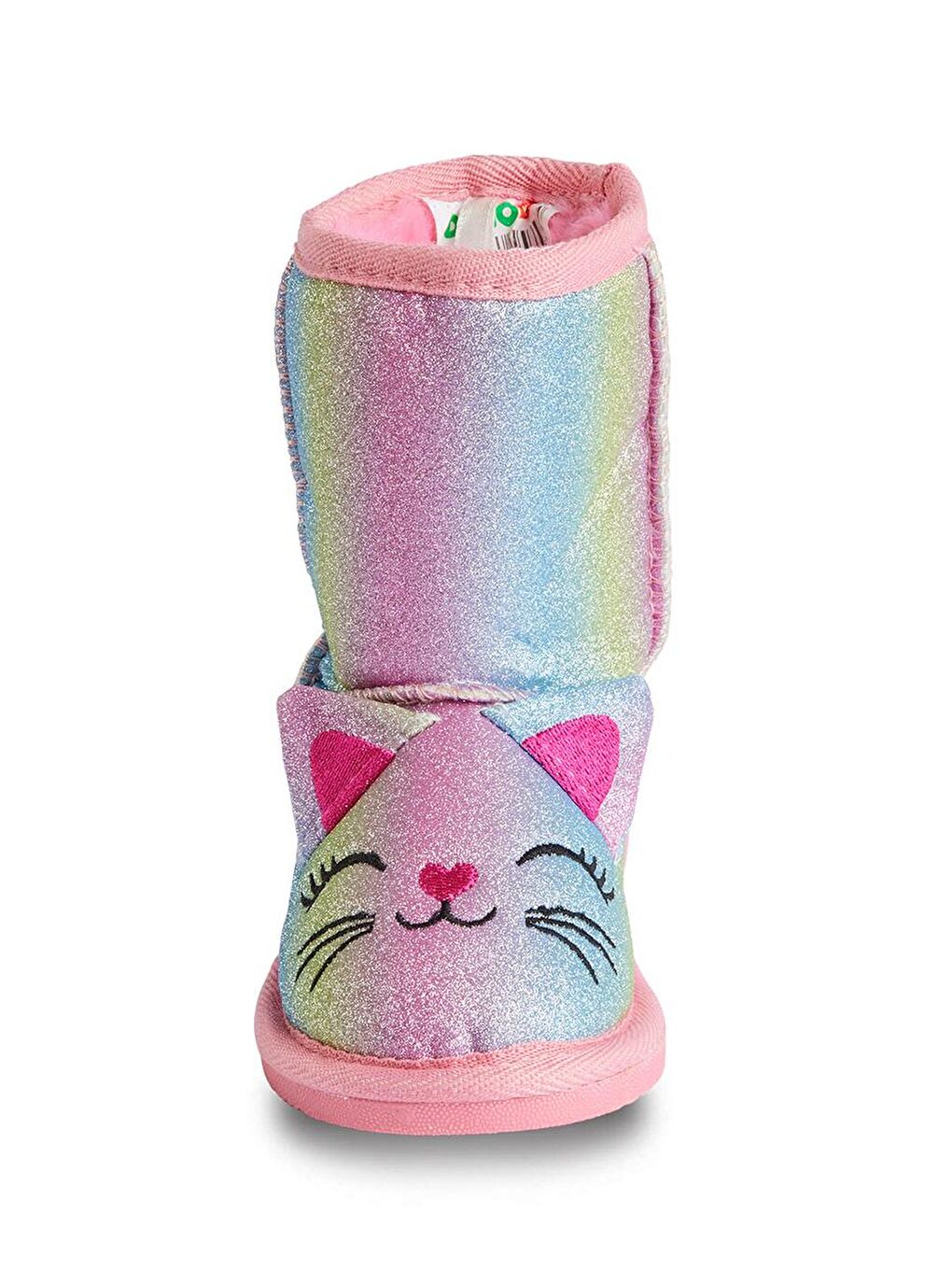 Denokids Pembe Kedi Renkli Simli Kız Çocuk Bot - 3