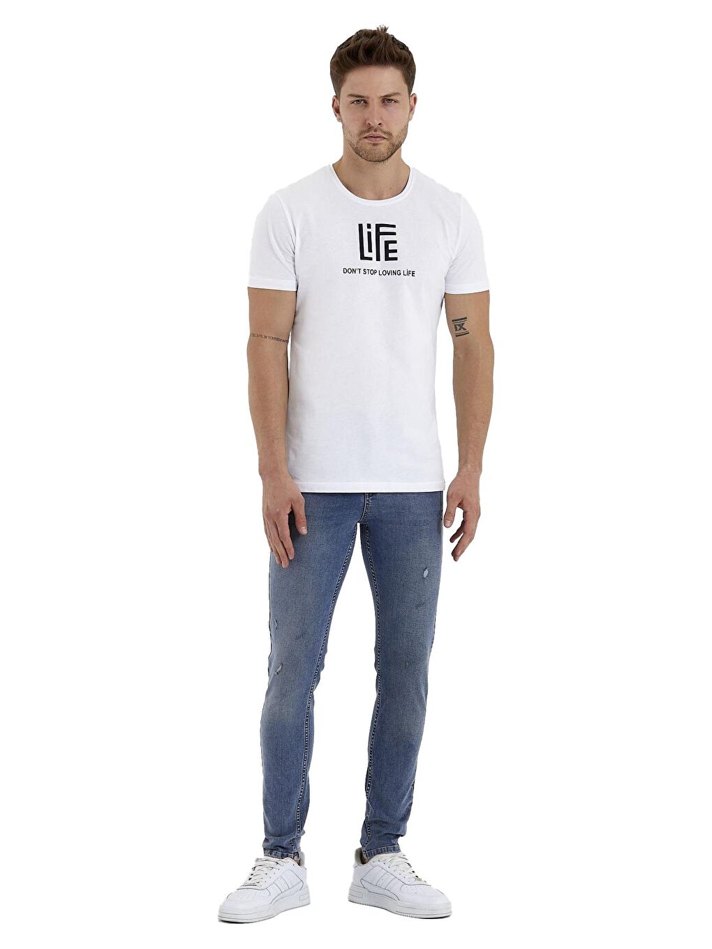 İndigo Erkek Jean Pantolon Super Skınny Destrolu Tıger 023 1-2