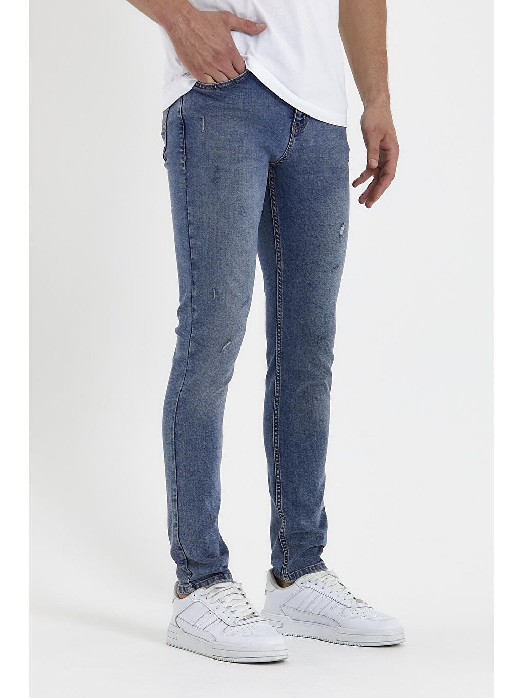 İndigo Erkek Jean Pantolon Super Skınny Destrolu Tıger 023 1-3