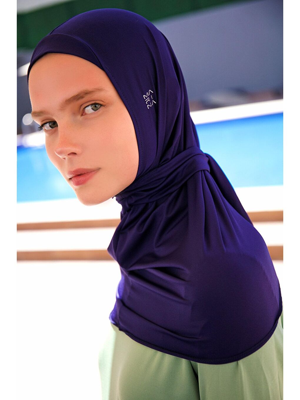 Marina Lacivert Bağlamalı Eşarp Bone B2397