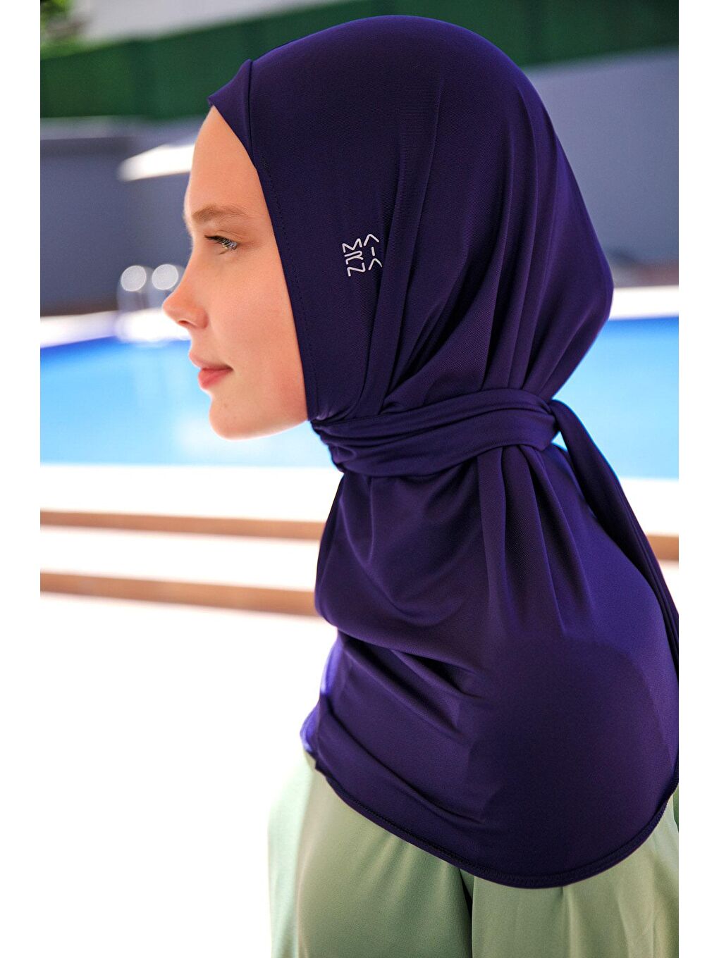 Marina Lacivert Bağlamalı Eşarp Bone B2397 - 1