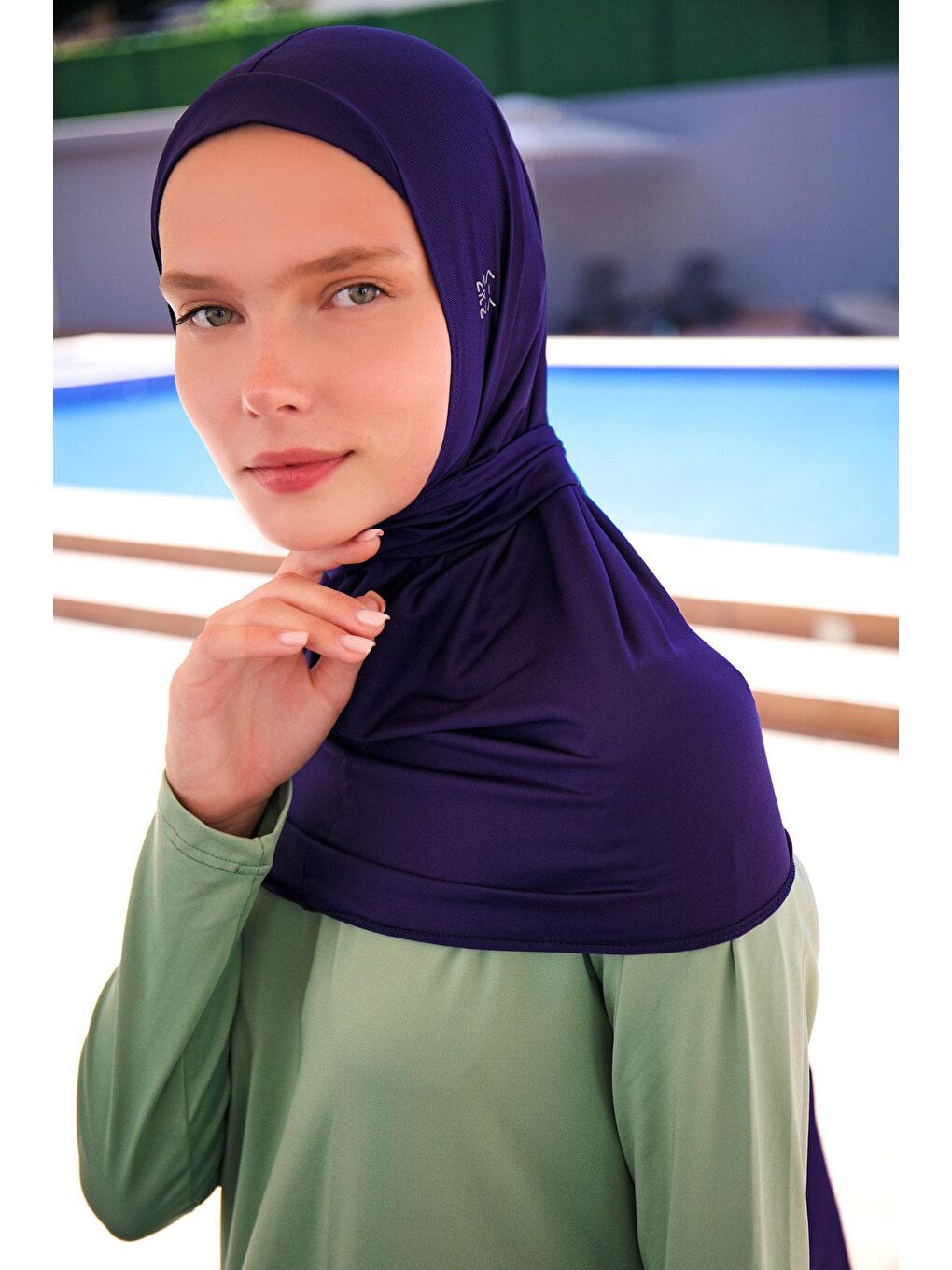 Marina Lacivert Bağlamalı Eşarp Bone B2397 - 2
