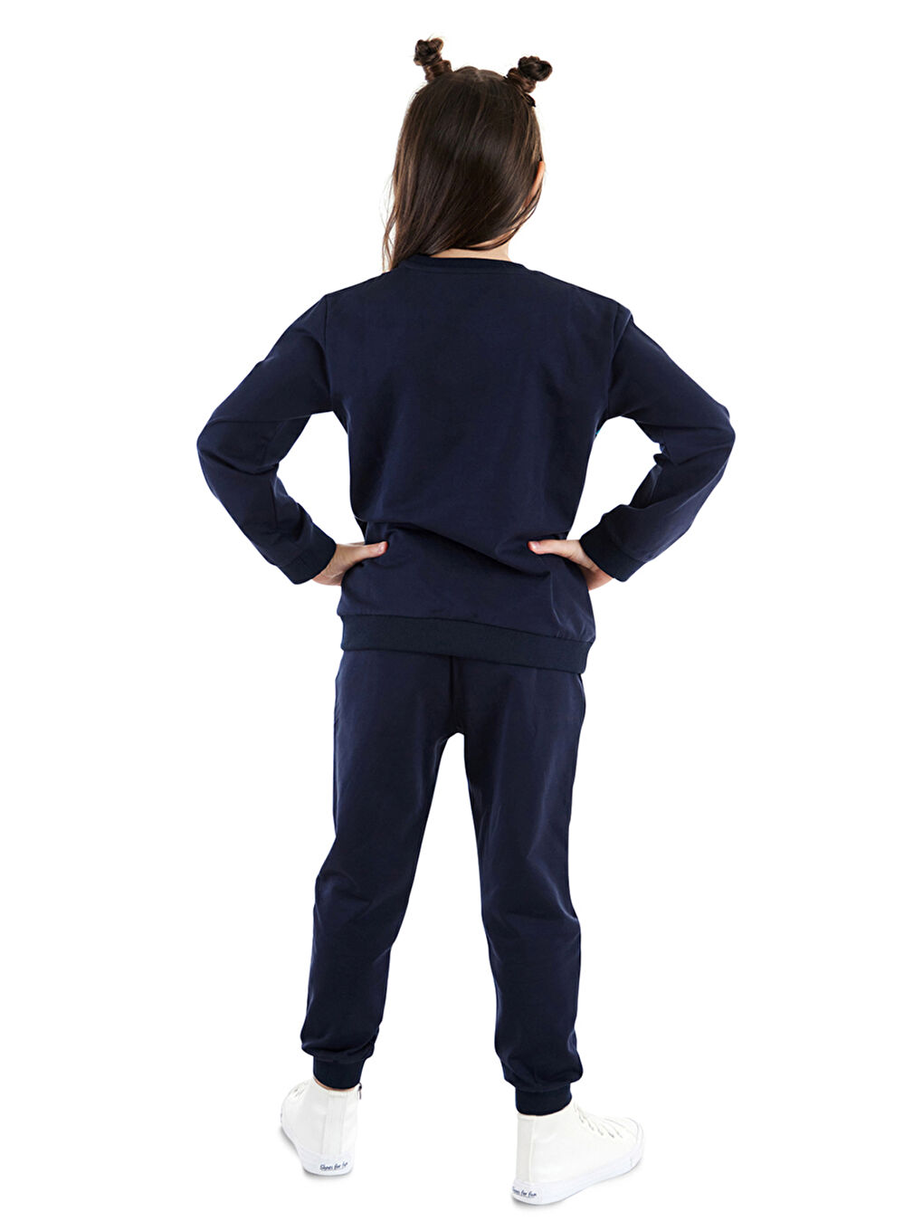 Lacivert Simli Koala Kız Çocuk Eşofman Altı Takım-1