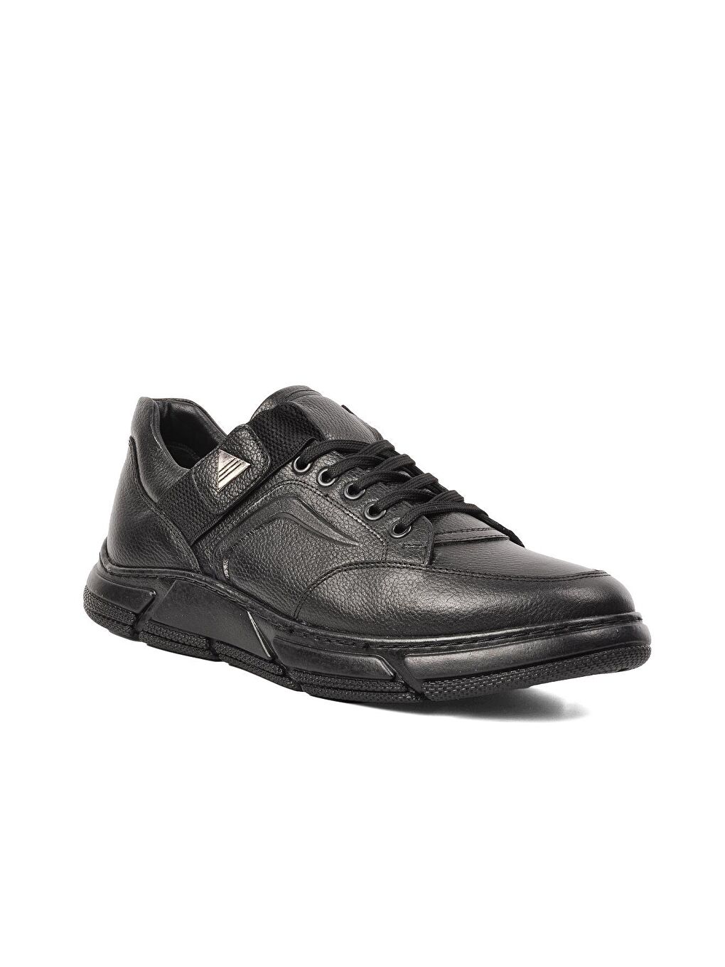 2420 Siyah İçi Dışı Hakiki Deri Erkek Günlük Ayakkabı (GENİŞ KALIP)-2