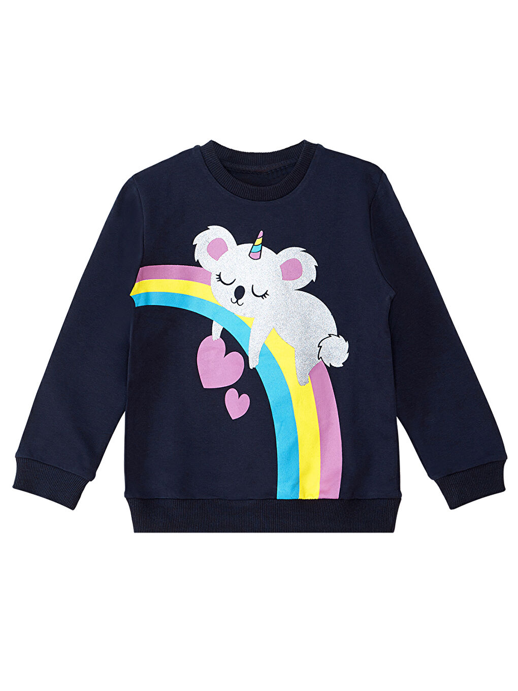 Lacivert Simli Koala Kız Çocuk Eşofman Altı Takım-4