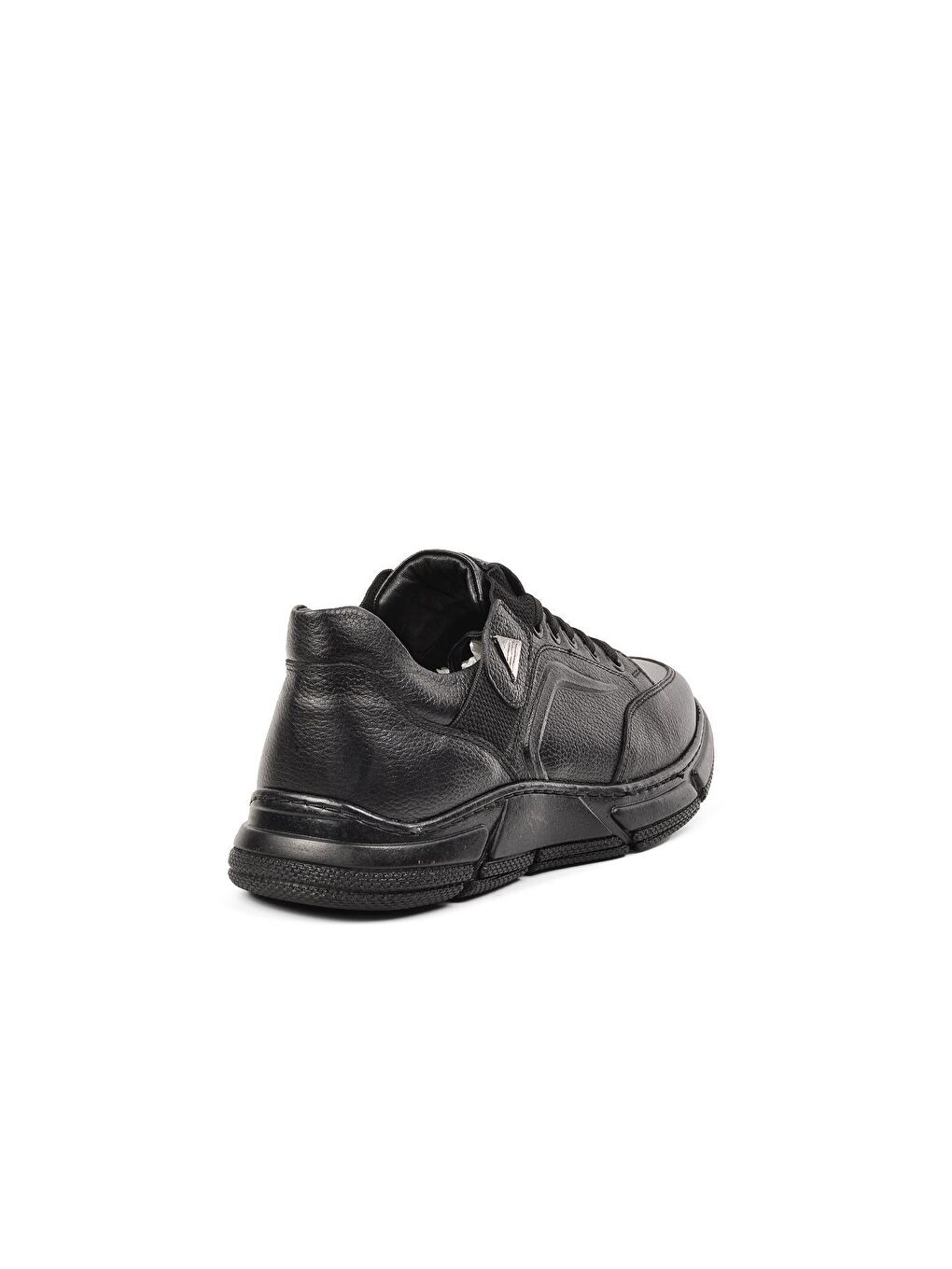 2420 Siyah İçi Dışı Hakiki Deri Erkek Günlük Ayakkabı (GENİŞ KALIP)-3