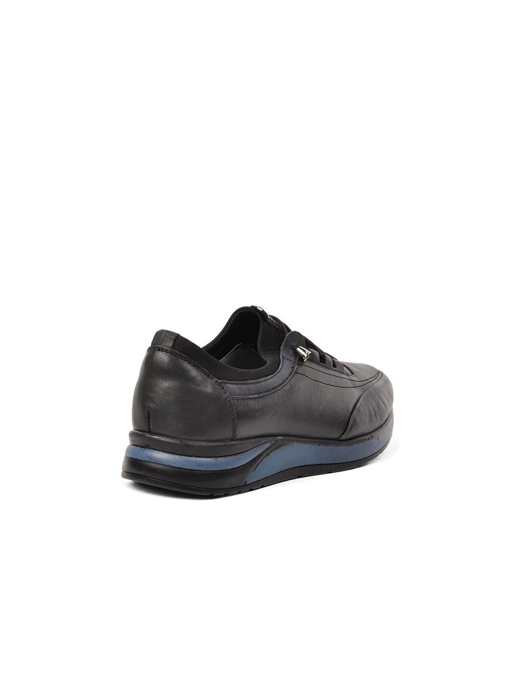 1980 Siyah Hakiki Deri Erkek Casual Ayakkabı-3