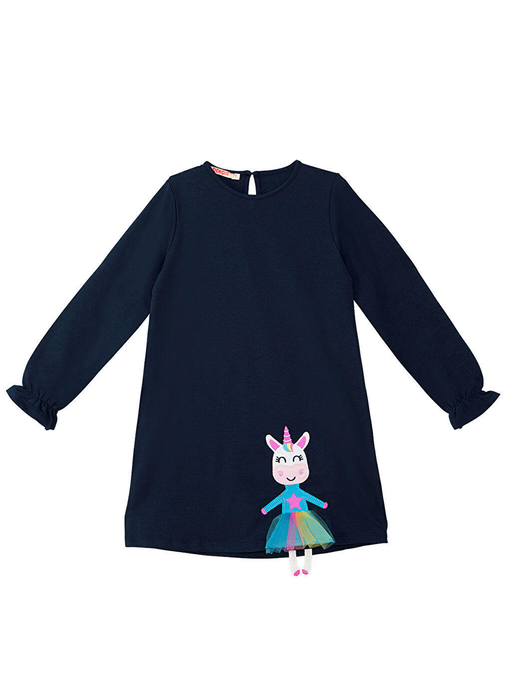 Lilycorn  Lacivert Kız Çocuk Elbise-2