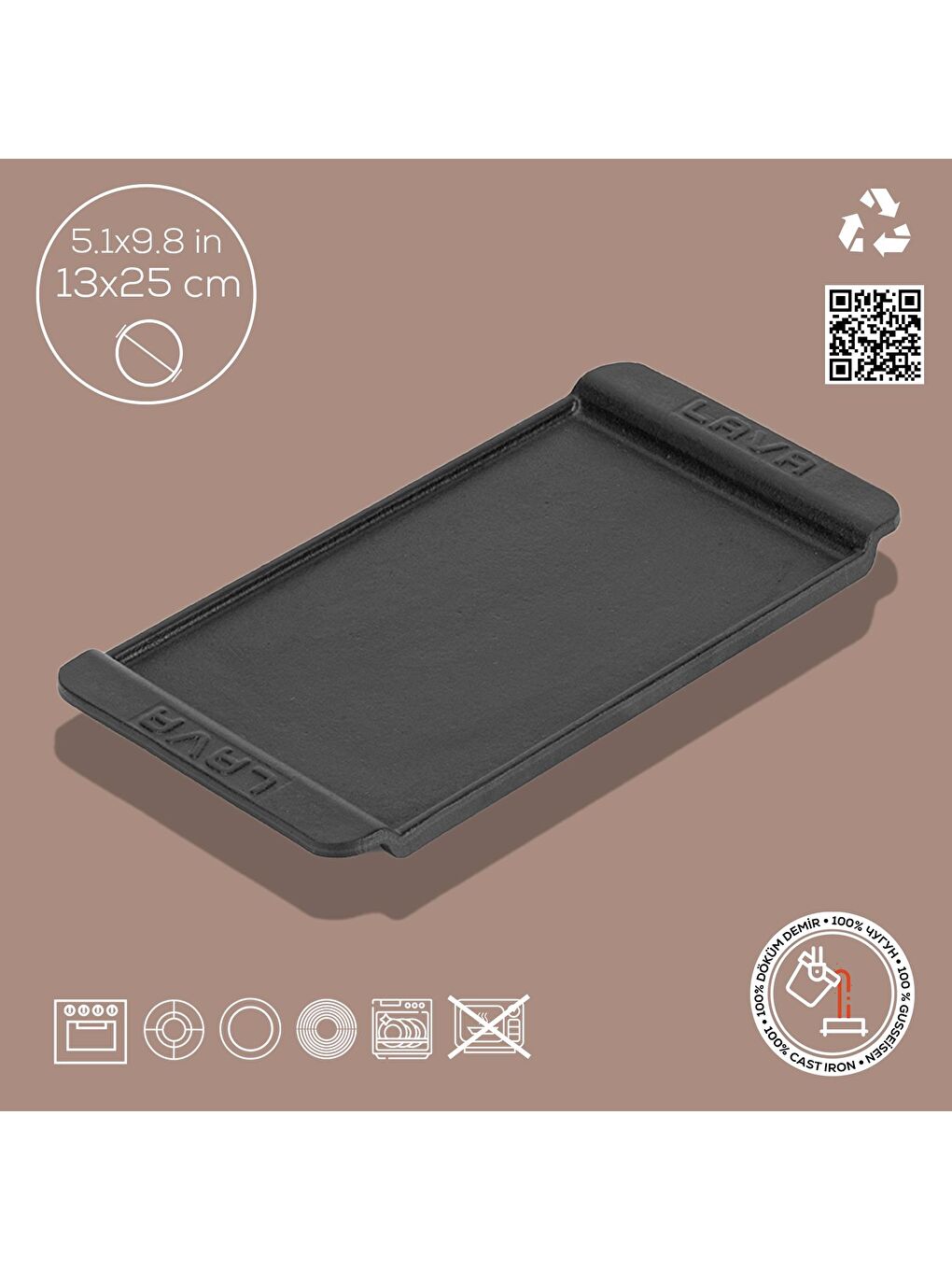 Dikdörtgen Servis Tabağı. Siyah Renk. Ölçü 13x25cm.-1